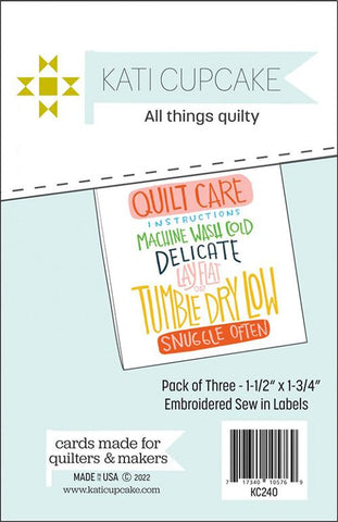 Sew-in Label Quilt Care