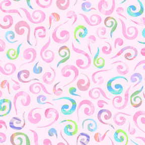 Floral Fascination Scroll on Pink