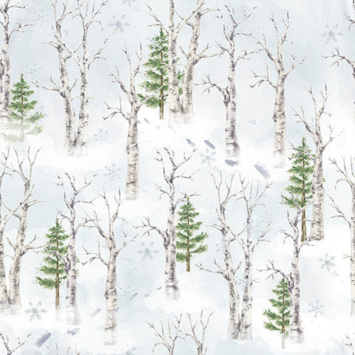 Snowflake Lodge Winter Trees
