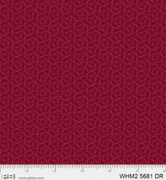 Whimsy II Overlapping Rings Dark Red – Alamosa Quilt Company