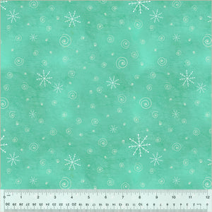 Very Terri Christmas Snow Flurries Turquoise