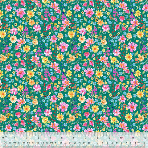 Hummingbird's Charm Wildflowers Teal