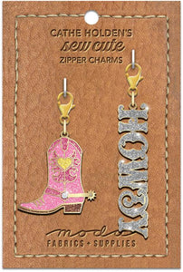 Cowboy Boot Howdy Zip Pull.jpg