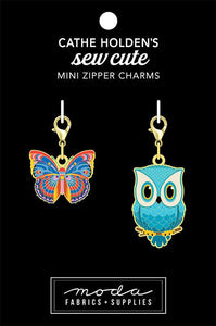 Butterfly Owl Zip Pull