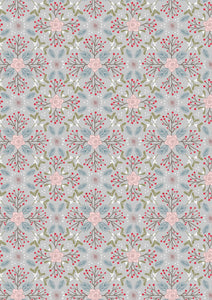Winter in Bluebell Wood Gray Floral