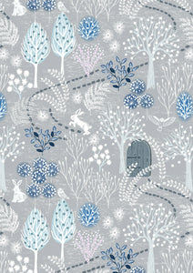 Secret Winter Garden Garden on Gray Flannel