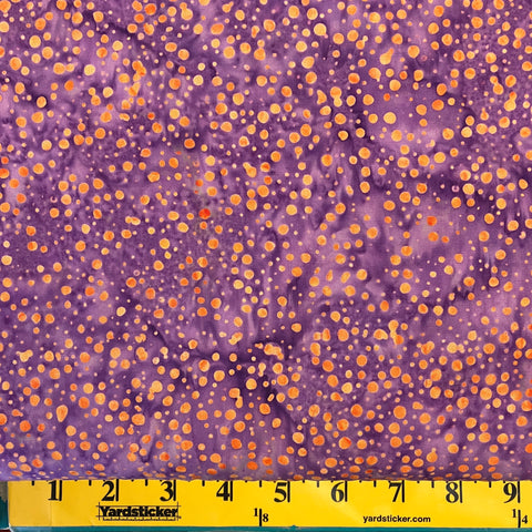 Purple w/ orange dots batik