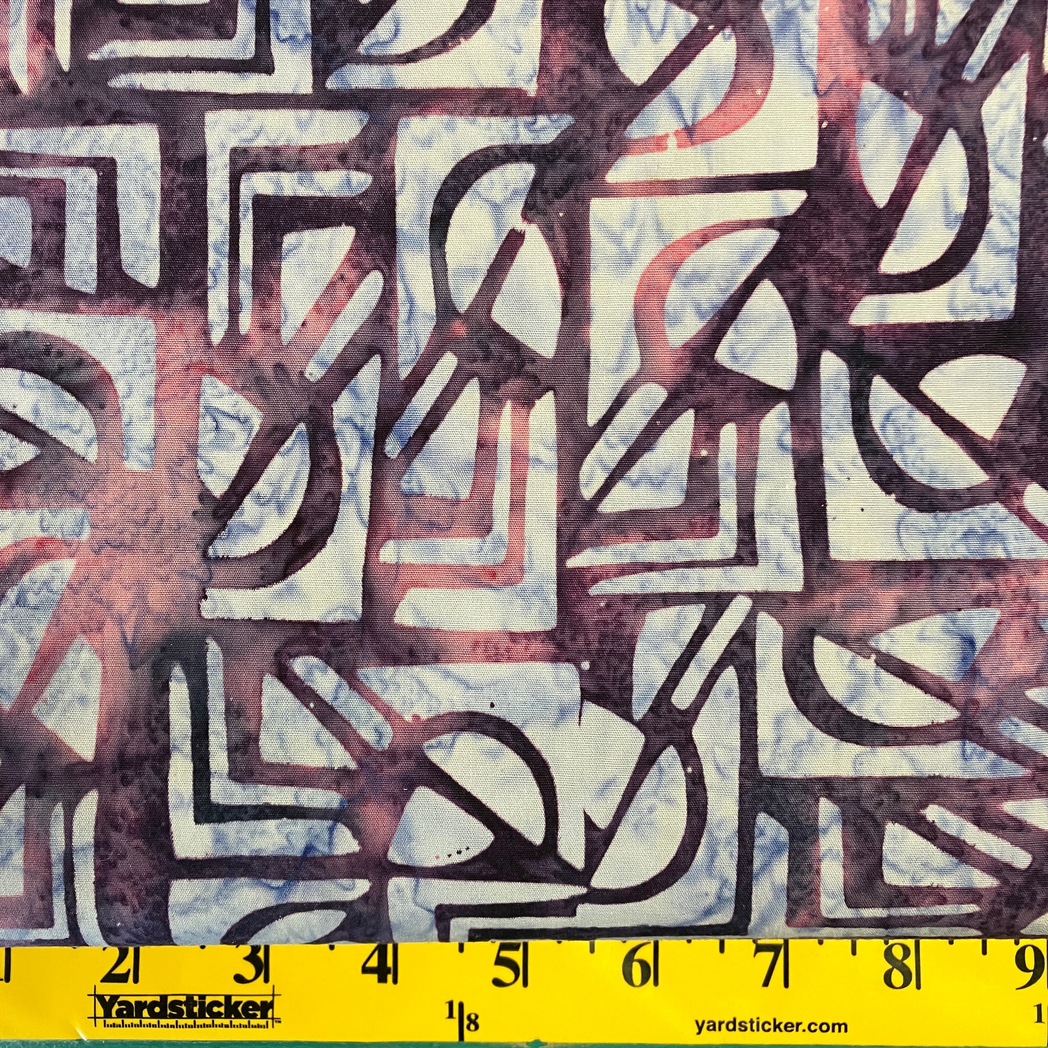 Purple Geometric Batik