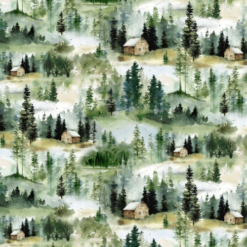 Misty Vistas Forest Allover 108"