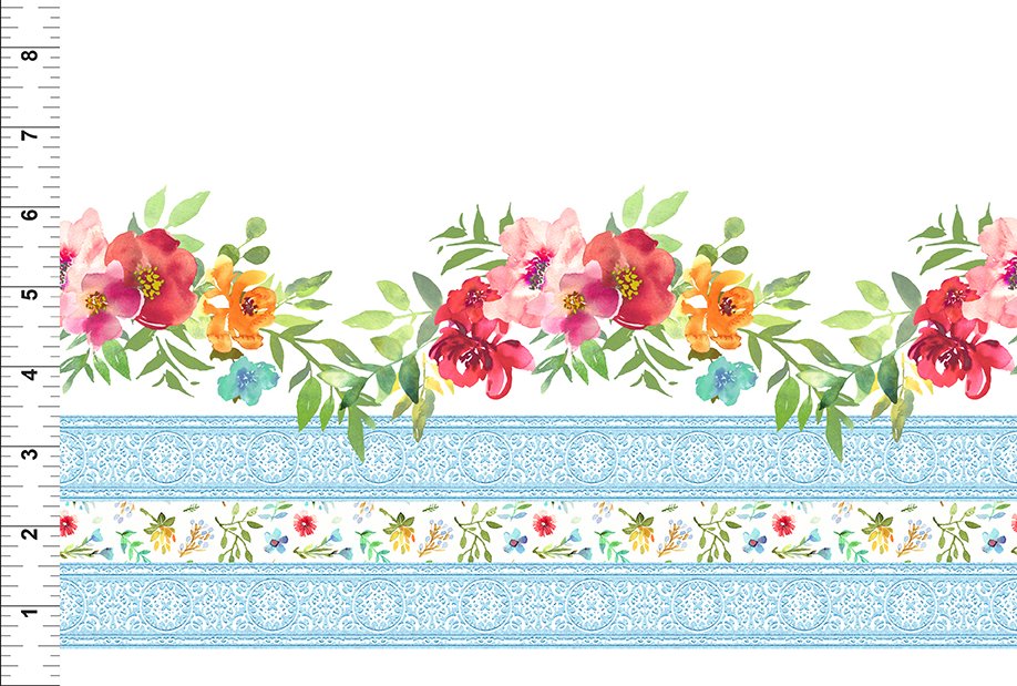 Watercolor Beauty Border Print