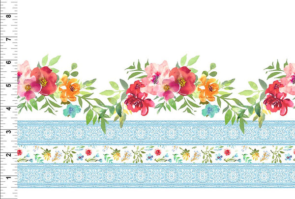 Watercolor Beauty Border Print