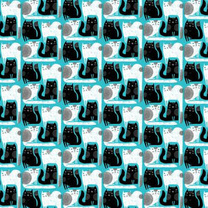 Purrfect Cats Turquoise Puzzle Cats