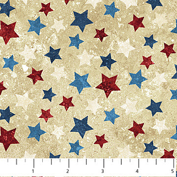 Stars&Stripes Multi Stars on Cream