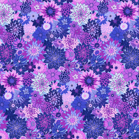Happiness Dahlias Purple Multi