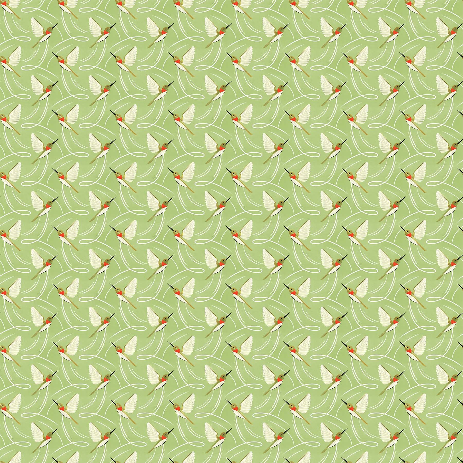 Sunday Hummingbirds Green