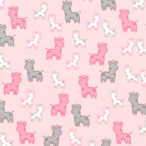 Cozy Flannel Pink w/ Giraffes