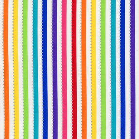 Magic Stripe Rainbow on White
