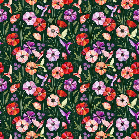 Sunday Poppy Field Green
