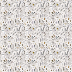 Forest Fable Small Motifs on Taupe