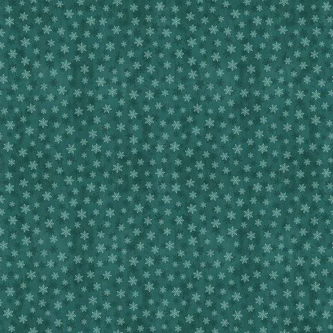 Warmin' Up Winter Snowflakes on Teal