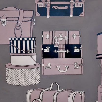 A Ghastlie Valise Vintage Suitcases Travel Bags Fabric by Alexander Henry -  modeS4u